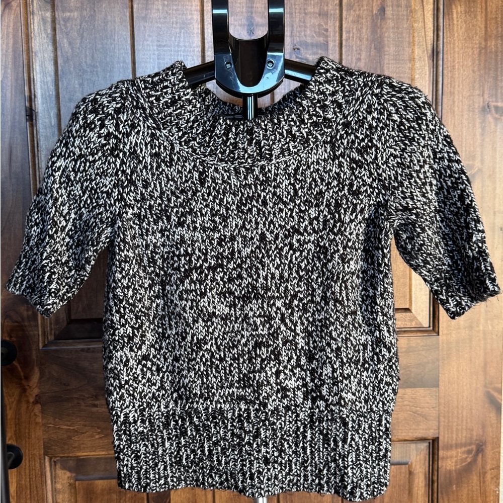 Chunky Knit Black and White Sweater